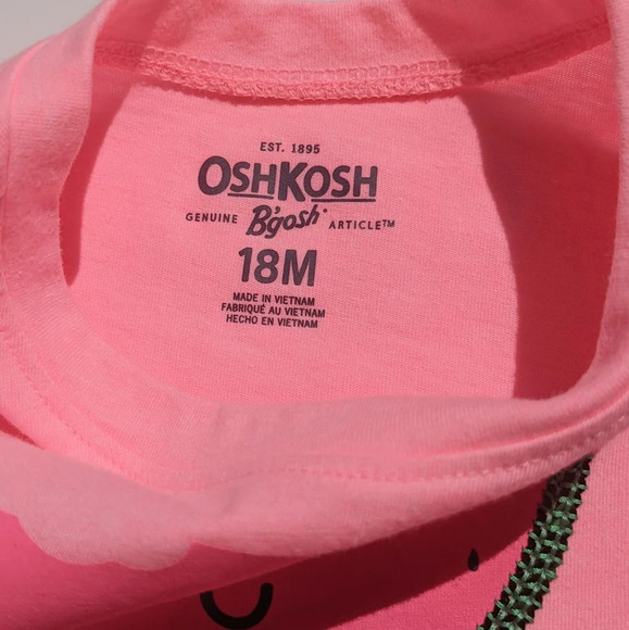 Toddler Oshkosh Short Sleeves Pink Top - Picture 4 of 5